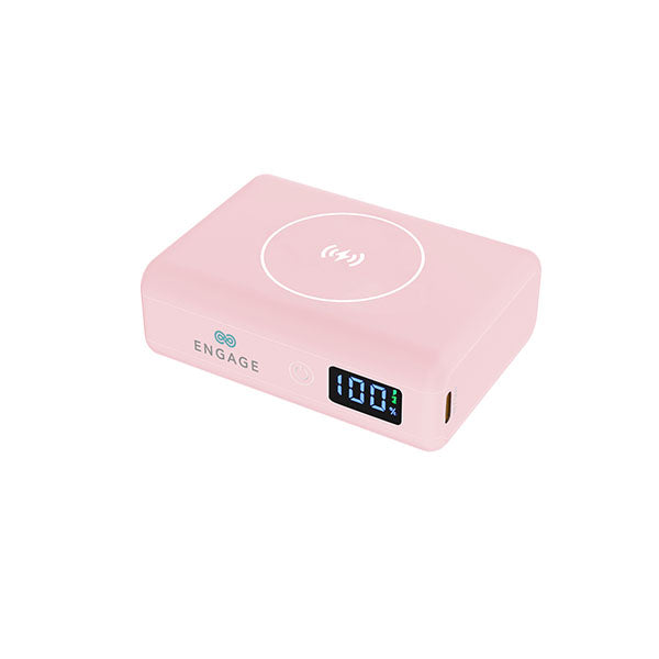 Engage Ultra Compact 10000mAh Wireless Power Bank PD 45W Pink